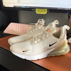 Nike Air Max 270 Beige and Black Sneakers